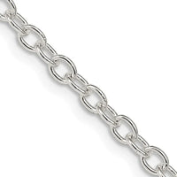 Sterling Silver 3.75mm Oval Cable Chain Necklace