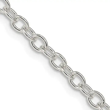 Sterling Silver 3.75mm Oval Cable Chain Necklace - Larson Jewelers