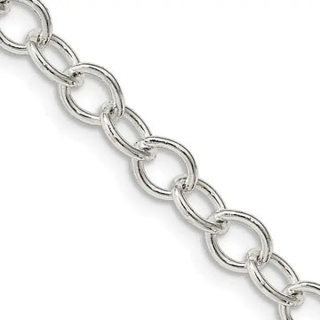 Sterling Silver 5.3mm Oval Cable Chain Necklace - Larson Jewelers