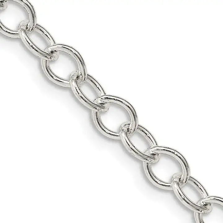 Sterling Silver 5.3mm Oval Cable Chain Necklace - Larson Jewelers