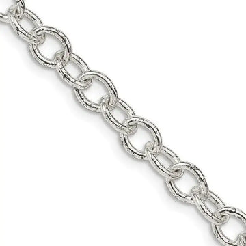 Sterling Silver 5.75mm Oval Cable Chain Necklace - Larson Jewelers