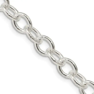 Sterling Silver 6.8mm Oval Cable Chain Necklace - Larson Jewelers