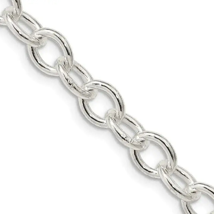 Sterling Silver 6.8mm Oval Cable Chain Necklace - Larson Jewelers
