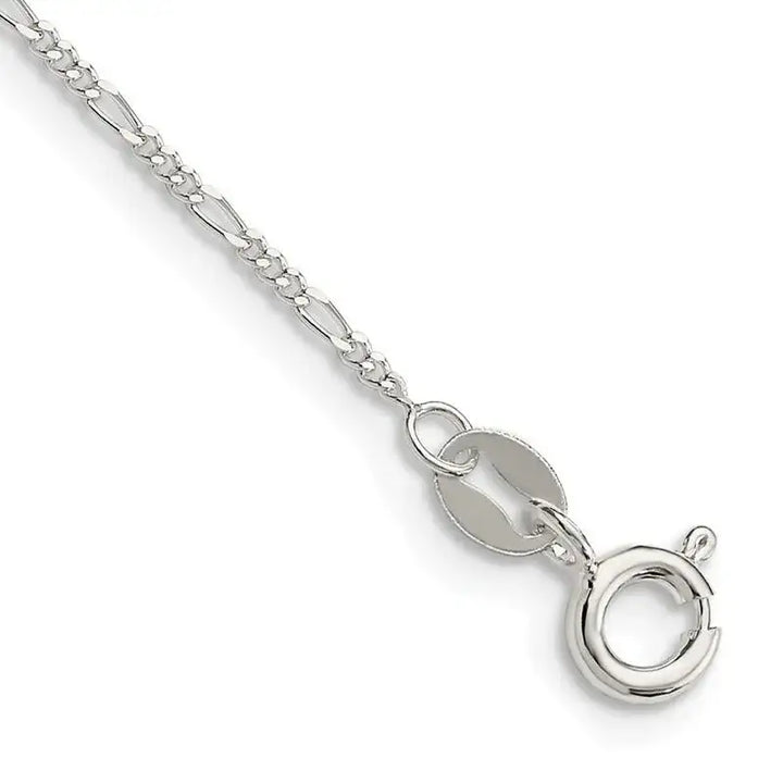 Sterling Silver 1.2mm Figaro Chain Bracelet - Larson Jewelers