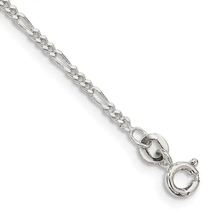 Sterling Silver 1.75mm Figaro Chain Bracelet - Larson Jewelers