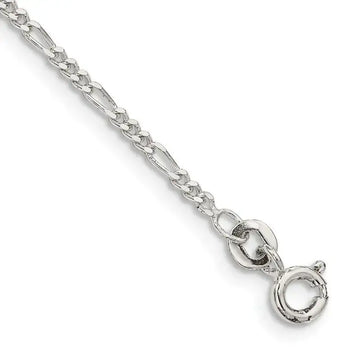 Sterling Silver 1.75mm Figaro Chain Bracelet - Larson Jewelers