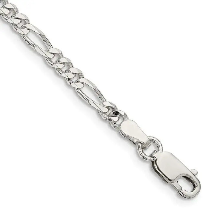 Sterling Silver 3.5mm Figaro Chain Bracelet - Larson Jewelers