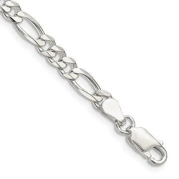 Sterling Silver 4.5mm Figaro Chain Bracelet - Larson Jewelers