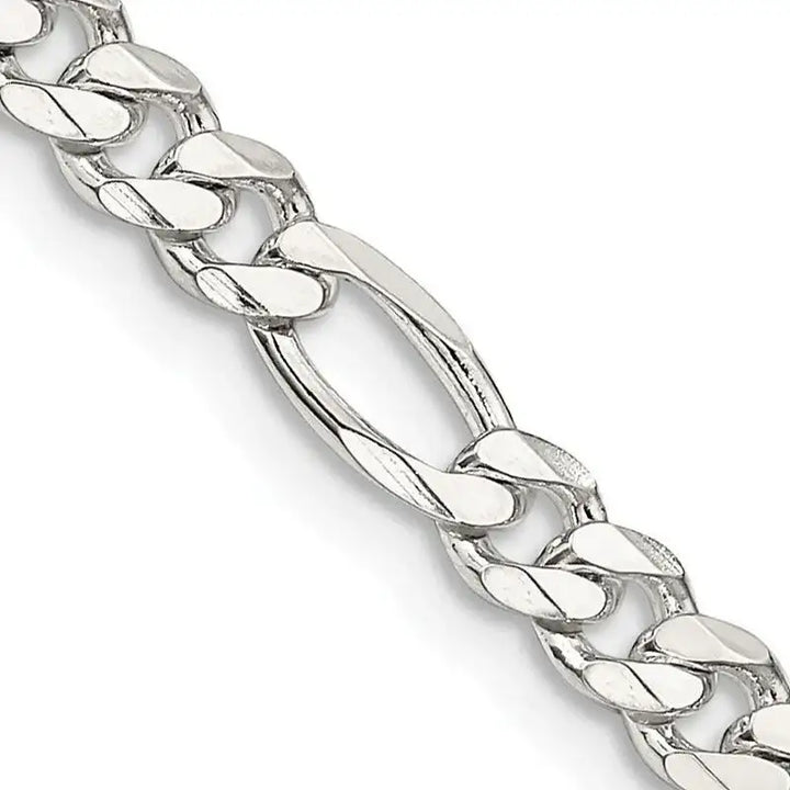 Sterling Silver 4.5mm Figaro Chain Necklace - Larson Jewelers