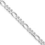 Sterling Silver Rhodium-plated 4.5mm Figaro Chain Necklace