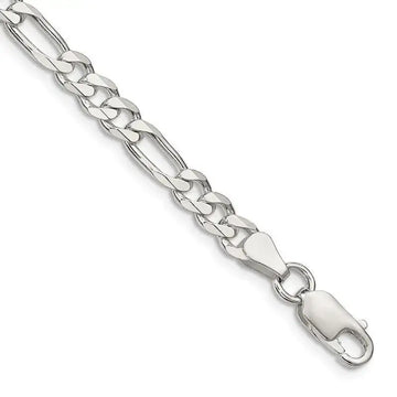 Sterling Silver 5.5mm Figaro Chain Bracelet - Larson Jewelers