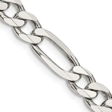 Sterling Silver 6.75mm Figaro Chain Necklace - Larson Jewelers