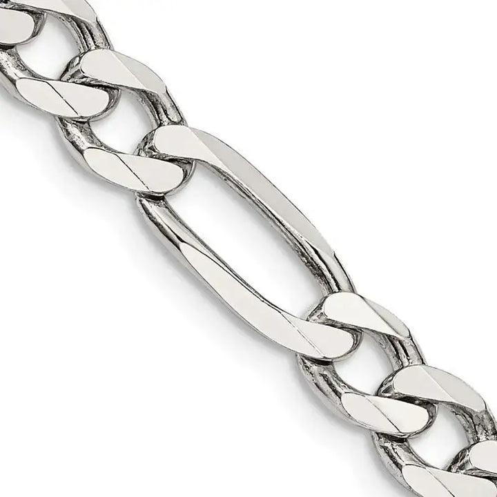 Sterling Silver 6.75mm Figaro Chain Necklace - Larson Jewelers