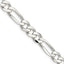 Sterling Silver 7.5mm Figaro Chain Necklace