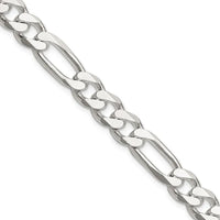 Sterling Silver 8mm Figaro Chain Necklace
