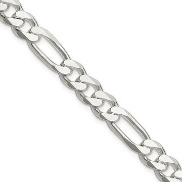 Sterling Silver 8mm Figaro Chain Necklace - Larson Jewelers