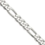 Sterling Silver 8mm Figaro Chain Necklace