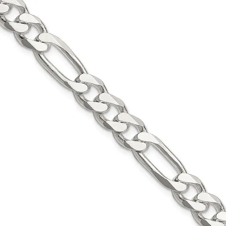 Sterling Silver 8mm Figaro Chain Necklace - Larson Jewelers