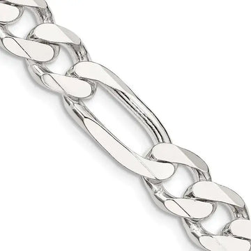 Sterling Silver 9mm Figaro Chain Necklace - Larson Jewelers