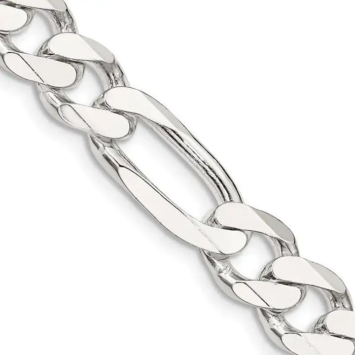 Sterling Silver 9mm Figaro Chain Necklace - Larson Jewelers