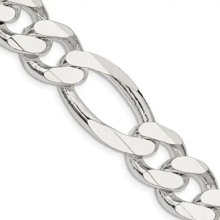 Sterling Silver 15mm Figaro Chain Necklace - Larson Jewelers