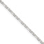 Sterling Silver D/C 2mm 3 Short Plus 1 Long Cable Link Chain Necklace