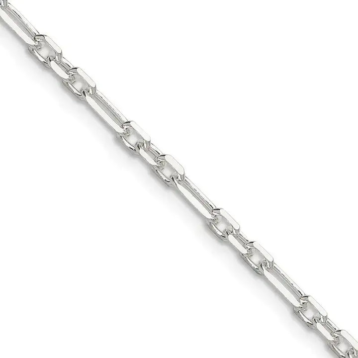 Sterling Silver D/C 3mm 3 Short Plus 1 Long Cable Link Chain Necklace - Larson Jewelers