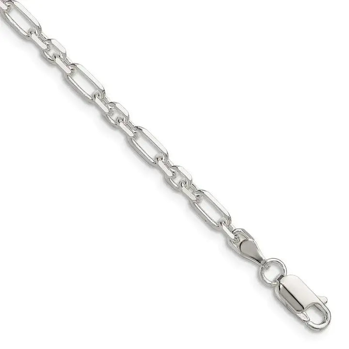 Sterling Silver D/C 4mm 3 Short Plus 1 Long Cable Link Chain Bracelet - Larson Jewelers