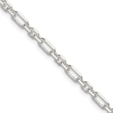 Sterling Silver D/C 4mm 3 Short Plus 1 Long Cable Link Chain Necklace - Larson Jewelers