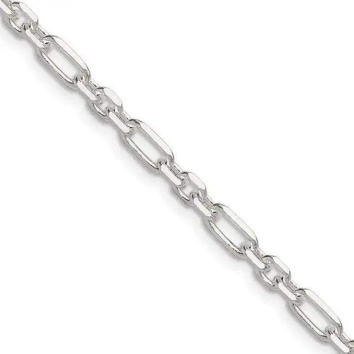 Sterling Silver D/C 4mm 3 Short Plus 1 Long Cable Link Chain Necklace - Larson Jewelers