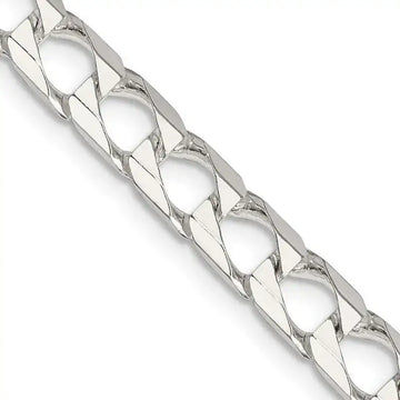 Sterling Silver 6.25mm Flat Open Curb Chain Necklace - Larson Jewelers