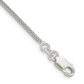 Sterling Silver 1.25mm Diamond-cut Round Franco Chain Bracelet - Larson Jewelers