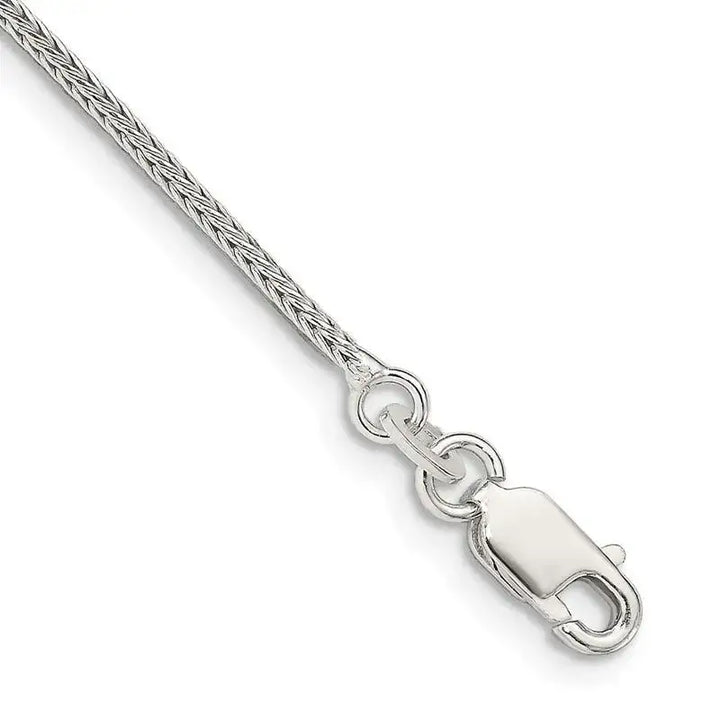Sterling Silver 1.25mm Diamond-cut Round Franco Chain Bracelet - Larson Jewelers