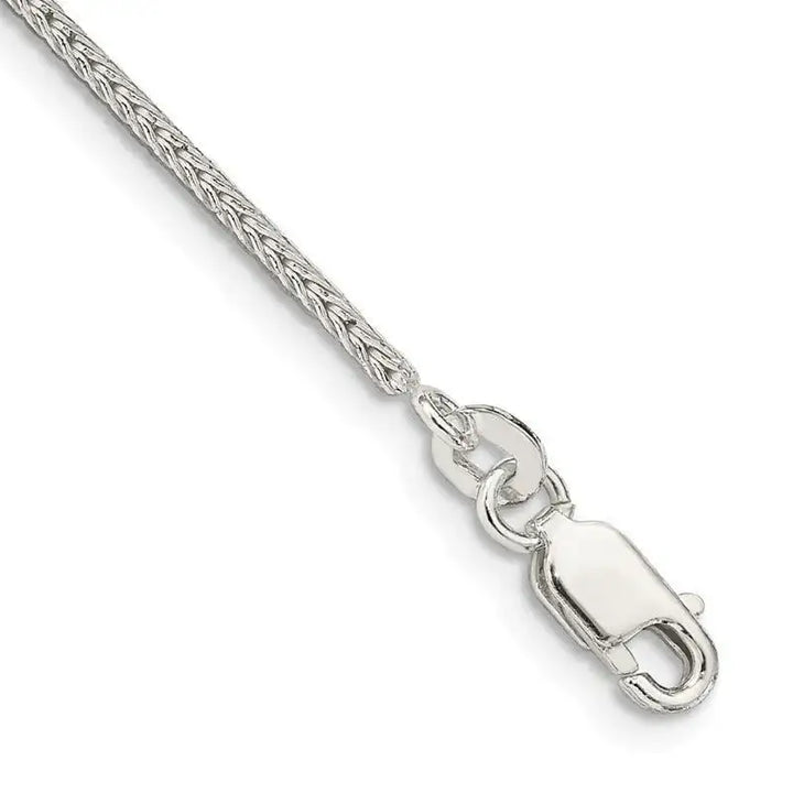 Sterling Silver 1.45mm Diamond-cut Round Franco Chain Bracelet - Larson Jewelers