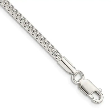 Sterling Silver 2.5mm Diamond-cut Round Franco Chain Bracelet - Larson Jewelers