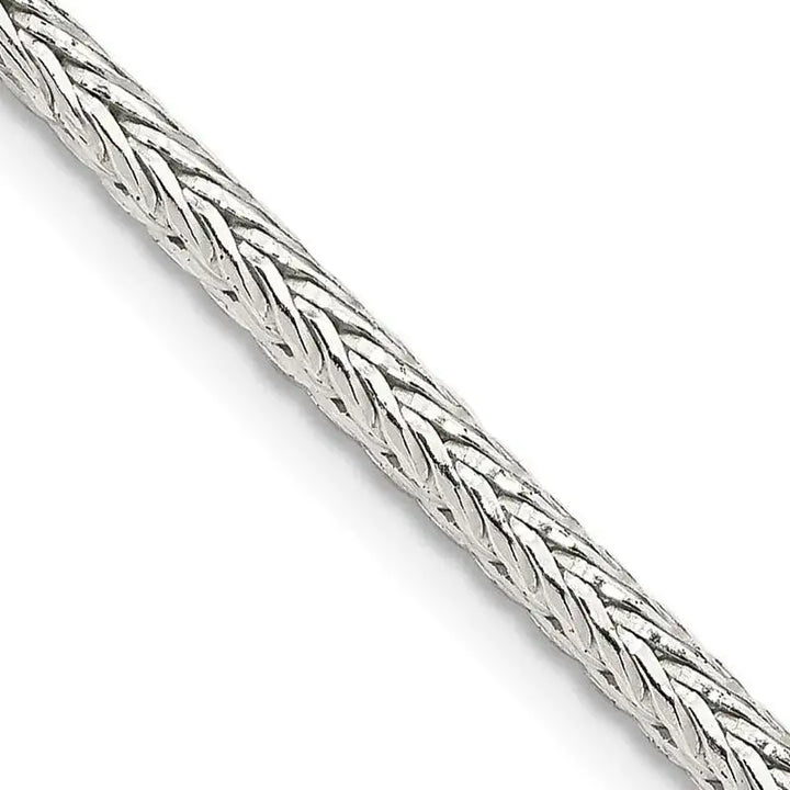 Sterling Silver 2.5mm Diamond-cut Round Franco Chain Necklace - Larson Jewelers