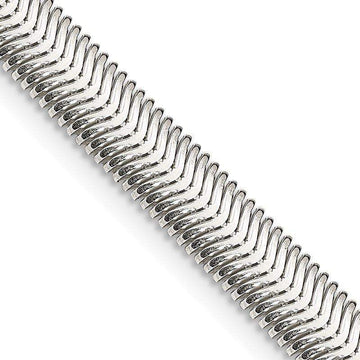 Sterling Silver 6.25mm Flat Oval Snake Chain Necklace - Larson Jewelers