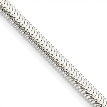 Sterling Silver 3.3mm Flat Oval Snake Chain Necklace - Larson Jewelers