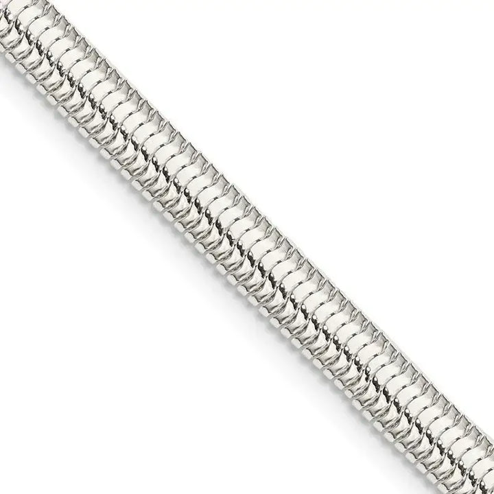 Sterling Silver 5mm 6-sided Oval Snake Chain Necklace - Larson Jewelers