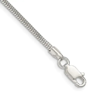 Sterling Silver 2mm Diamond-cut Snake Chain Bracelet - Larson Jewelers