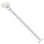 Sterling Silver Engraveable Heart Disc on Fancy Link Toggle Bracelet - Larson Jewelers