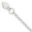 Sterling Silver Engraveable Heart Disc on Fancy Link Toggle Bracelet - Larson Jewelers