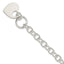 Sterling Silver Engraveable Heart Disc on Fancy Link Toggle Bracelet - Larson Jewelers