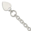 Sterling Silver Engraveable Heart Disc on Fancy Link Toggle Bracelet - Larson Jewelers