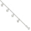 Sterling Silver 9inch Plus 1in Ext Polished Puffed Heart Anklet - Larson Jewelers