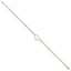 Sterling Silver 9in Plus 1 in ext Heart Anklet - Larson Jewelers