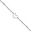 Sterling Silver 9in Plus 1 in ext Heart Anklet - Larson Jewelers