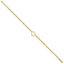 Sterling Silver Gold-tone 9in Plus 1 in ext Heart Anklet - Larson Jewelers
