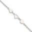 Sterling Silver 9 inch Plus 1in ext.Heart Link Anklet - Larson Jewelers