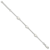 Sterling Silver Heart Childs 5 Inch Plus 1 Inch Ext. Bracelet - Larson Jewelers